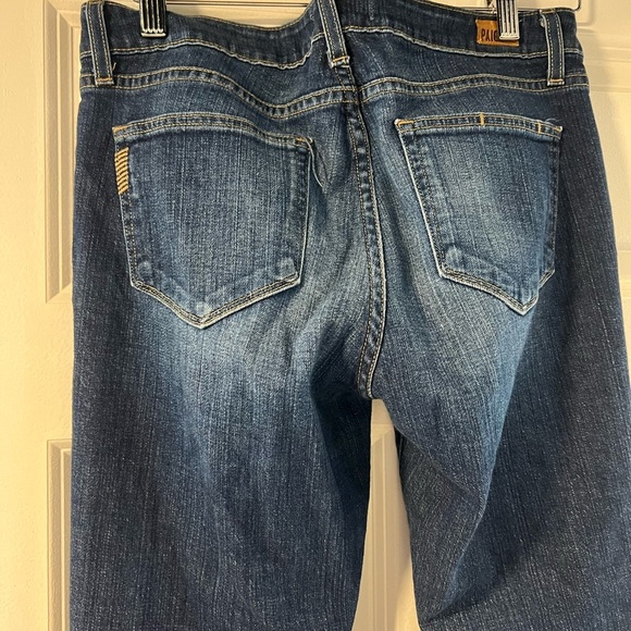 PAIGE Dark Blue Distressed Skinny Jeans - Picture 4 of 4